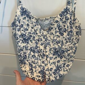 Altar'd State Blue Floral Corset